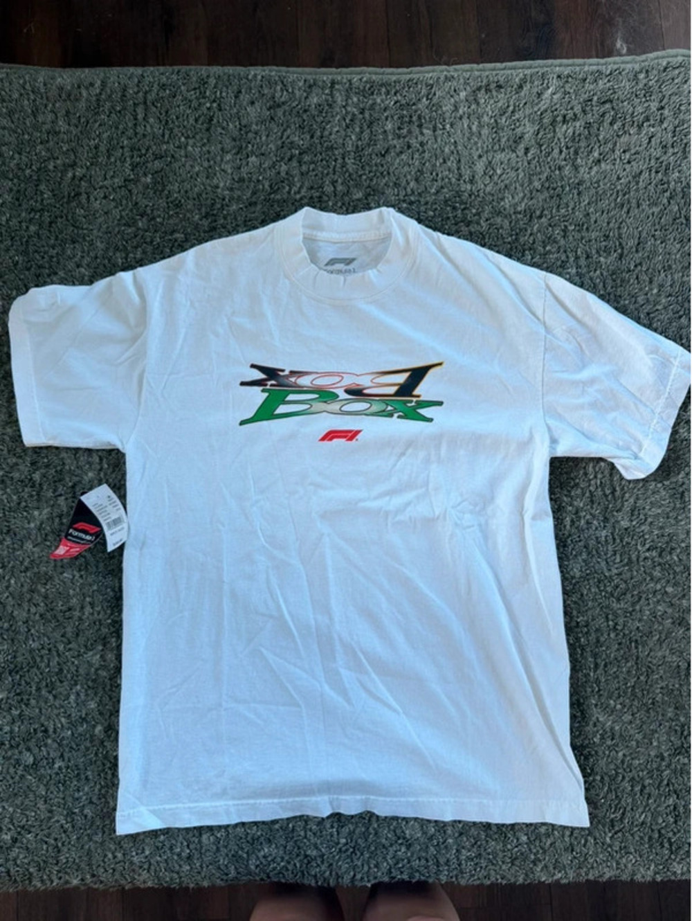 Pacsun Formula 1 Licensed White Graphic T-Shirt Medium